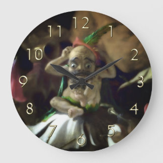 Reloj Redondo Grande Puck y Fairies (detalle)
