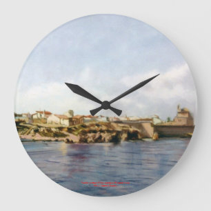 Reloj Redondo Grande Pueblo costero/Pobo costeiro/Coastal town
