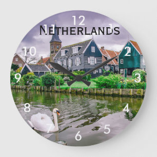 Reloj Redondo Grande Pueblo holandés Marken en Países Bajos