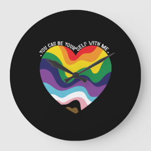 Reloj Redondo Grande Puedes ser tú mismo conmigo LGBT Transexual Gay
