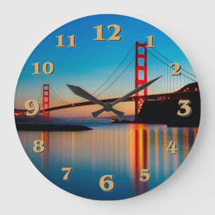 Reloj Redondo Grande Puente Golden Gate