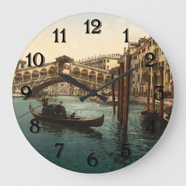 Reloj Redondo Grande Puente Rialto I, Venecia, Italia (Anverso)