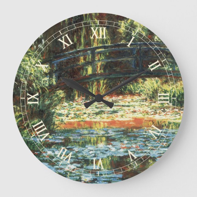 Reloj Redondo Grande Puente sobre el estanque acuático de Claude Monet (Anverso)