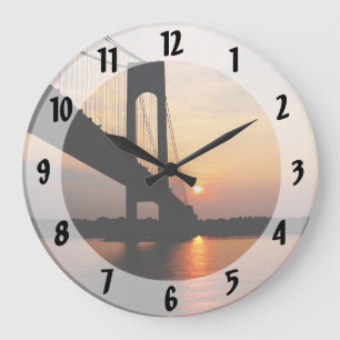 Reloj Redondo Grande Puente Verrazano al amanecer