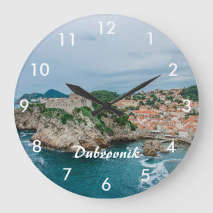 Reloj Redondo Grande Puerto de Dubrovnik y centro de la ciudad