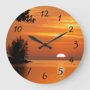 Reloj Redondo Grande Puesta de sol en Key West