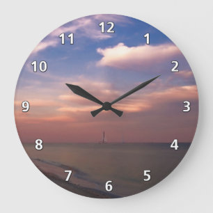 Reloj Redondo Grande Puesta del sol en la isla de Sanibel