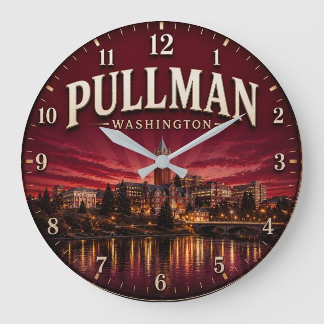 Reloj Redondo Grande Pullman Washington College Town  (Anverso)