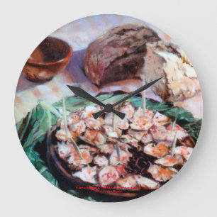Reloj Redondo Grande Pulpo a la gallega/Polbo á feira/Pulpo gallego