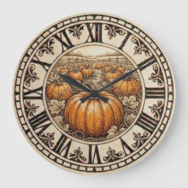 Reloj Redondo Grande  Pumpkin - Wall Clock 