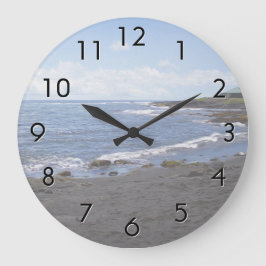 Reloj Redondo Grande Punalu'u Black Sand Beach Hawaii