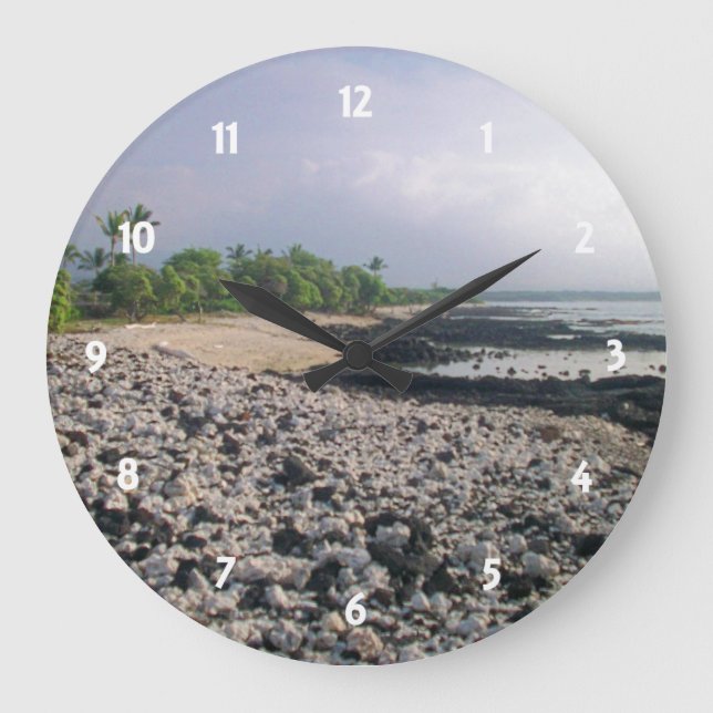 Reloj Redondo Grande Punalu'u Black Sand Beach Hawaii Big Island (Anverso)