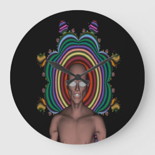 Reloj Redondo Grande Punk hippy