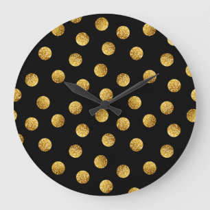 Reloj Redondo Grande Punto de la Polka del Oro: Sin Maravilla.