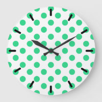 Puntos de polka verdes y blancos