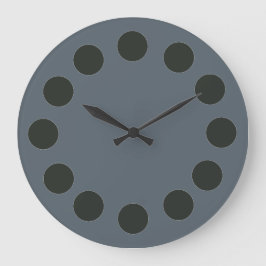 Reloj Redondo Grande Puntos negros minimalistas sobre el color Personal