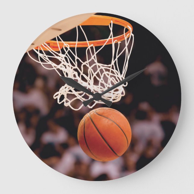 Reloj Redondo Grande Puntuación del baloncesto (Anverso)