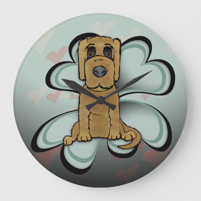 Reloj Redondo Grande Puppy Love (Anverso)