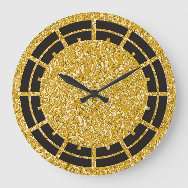Reloj Redondo Grande PURE GOLD Splatt Pattern + su imagen (Anverso)