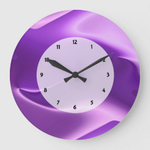 Reloj Redondo Grande purple flame abstract
