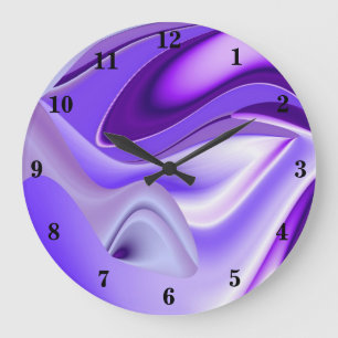 Reloj Redondo Grande Purple Flower Rainbow Dreams