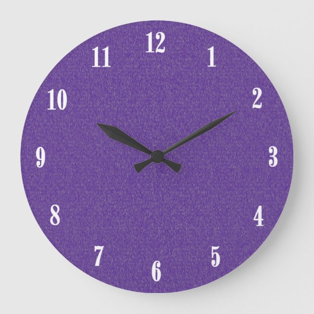 Reloj Redondo Grande Purple Glimmer Wall Clock (Anverso)