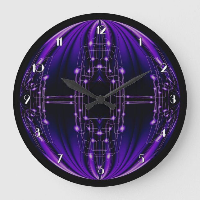 Reloj Redondo Grande Purple Light Technology Wall Clock (Anverso)