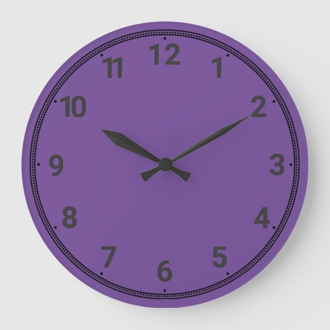 Reloj Redondo Grande Púrpura (Anverso)