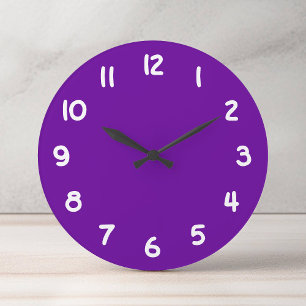 Reloj Redondo Grande Púrpura 660099