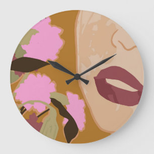 Reloj Redondo Grande Púrpura Pasión