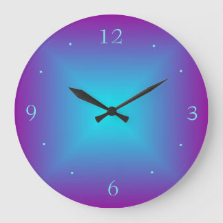 Reloj Redondo Grande Púrpura/reloj de pared impreso iluminado