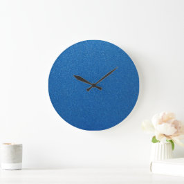Reloj Redondo Grande Purpurina azul, espárrago, fondo Purpurina