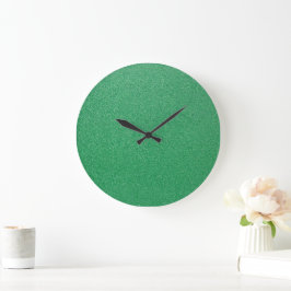 Reloj Redondo Grande Purpurina verde, espárrago, fondo Purpurina
