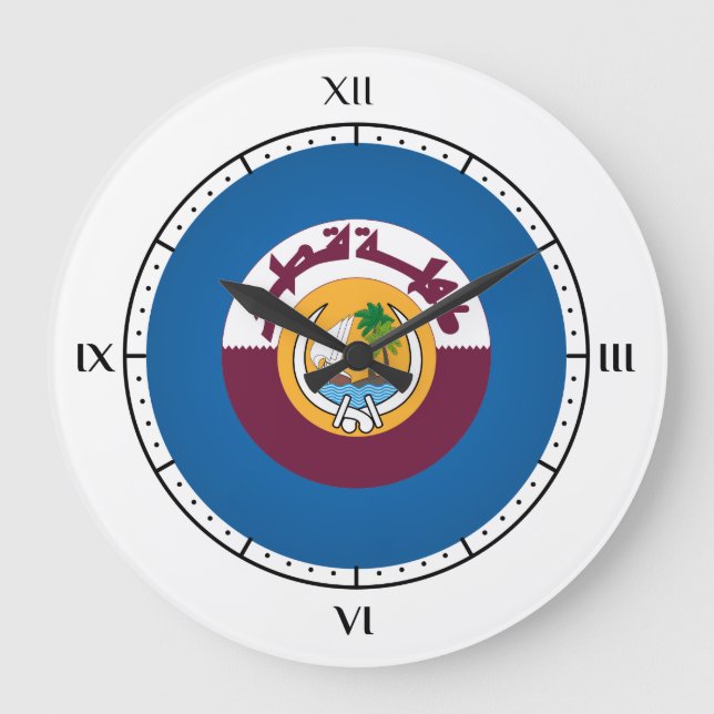Reloj Redondo Grande Qatari coat of arms (Anverso)