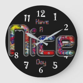Reloj Redondo Grande Que tengas un agradable día 