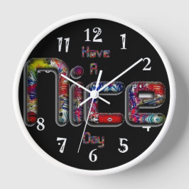 Reloj Redondo Grande Que tengas un agradable día