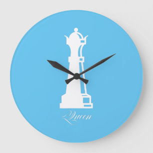 Reloj Redondo Grande Queen Chess Piece Halloween Disstuve al Ajedrez Lo