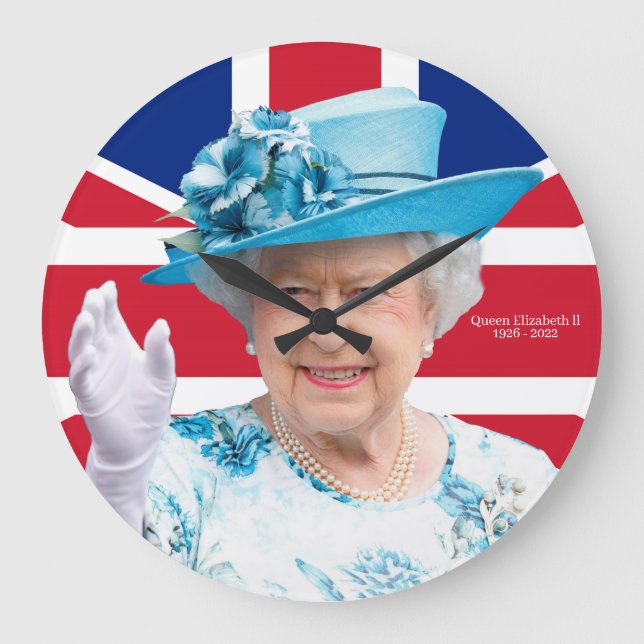 Reloj Redondo Grande Queen Elizabeth ll (Anverso)
