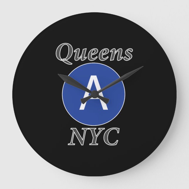 Reloj Redondo Grande Queens NYC A Train (Anverso)