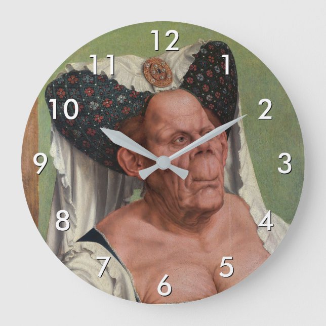 Reloj Redondo Grande Quentin Matsys - Una Grotesca anciana (Anverso)