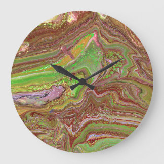 Reloj Redondo Grande Questions 1 Wild Green Maroon Wall Clock