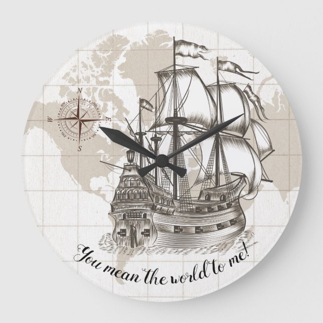 Reloj Redondo Grande ¿Quieres decir el mundo para mí? (Anverso)