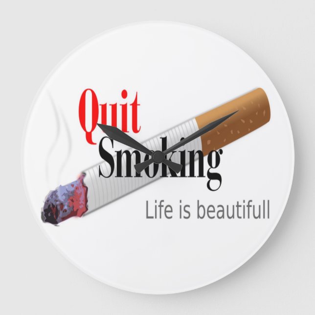 RELOJ REDONDO GRANDE QUIT SMOKING (Anverso)