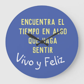 Reloj Redondo Grande quote wall clock