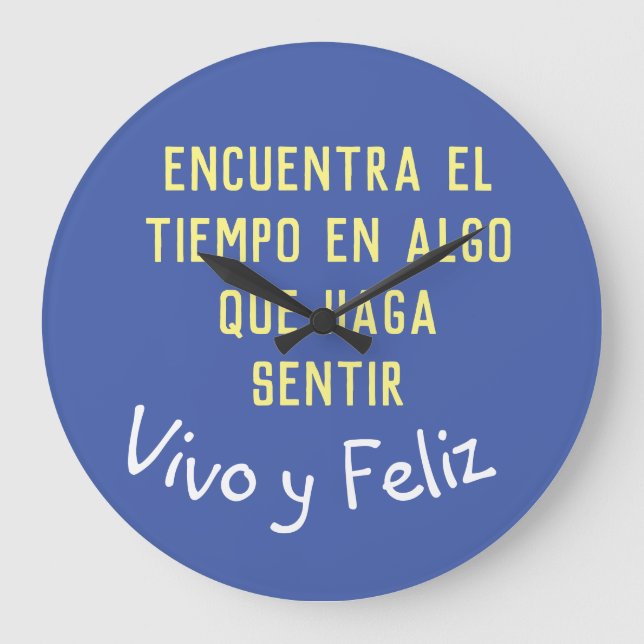 Reloj Redondo Grande quote wall clock (Anverso)
