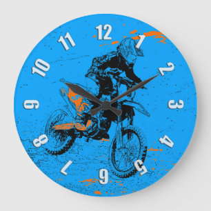 Reloj Redondo Grande Racer de velocidad - Reloj grande de Motocross Rac
