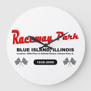 Reloj Redondo Grande Raceway Park, Blue Island / Calumet Park, Illinois