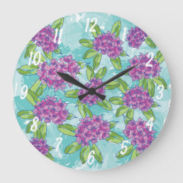 Reloj Redondo Grande Radiant Rhododendron Wall Clock