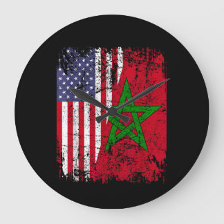 Reloj Redondo Grande RAÍCES MARROQUÍES | Media bandera americana | BAND