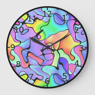 Reloj Redondo Grande Rainbow Bright Art